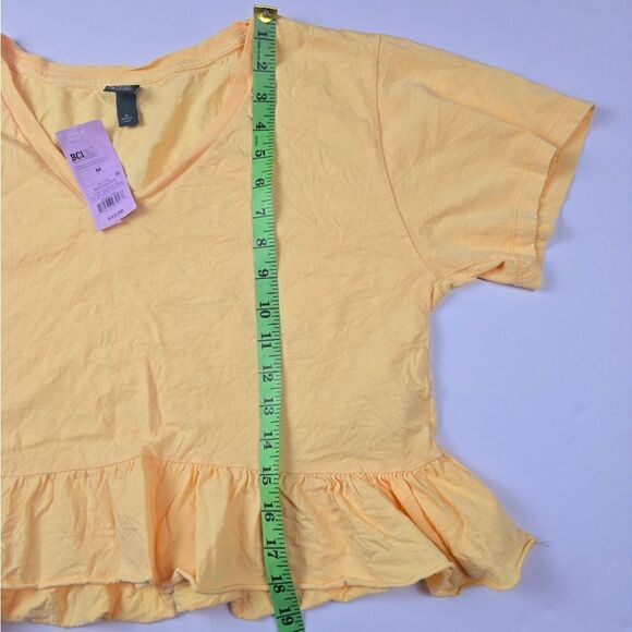 Wild Fable -1680 NWT Peplum Crop Top in Light Orange Medium - Picture 6 of 7